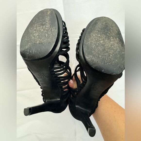 Tory Burch Sigourney Cage Heels Black - Picture 11 of 11